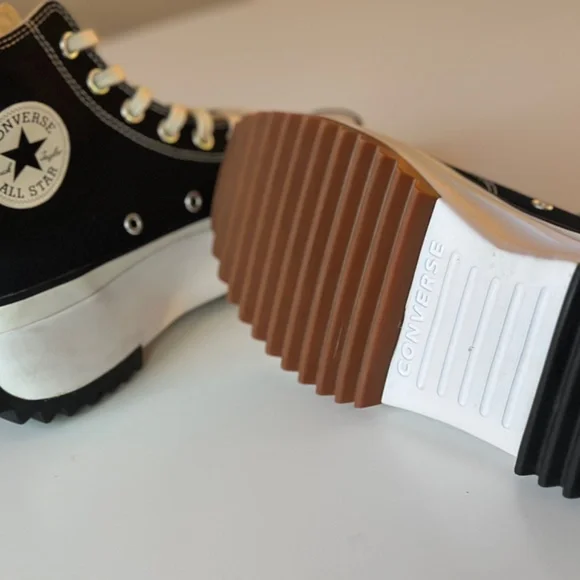 Converse Run Star Hike Hi Black Platform Sneakers - Picture 10 of 16